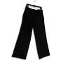 NWT Womens Black White Pinstripe Pockets Straight Leg Trouser Pants Size 10 image number 2