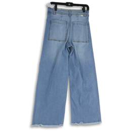 Billabong Womens Light Blue High Rise Raw Hem Wide-Leg Jeans Size 29 alternative image