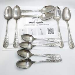 Christian Dior Stainless Steel 8"/6.5" Spoon BD 10pcs W/C.O.A 580.0g