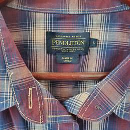 Pendleton Plaid Button Up Top Size L alternative image