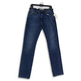 NWT Mens Blue Medium Wash 5 Pockets Design Denim Straight Leg Jeans Size 30
