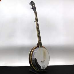 Unbranded Wooden 5-String Closed-Back Banjo w/ Hard Case and Accessories alternative image