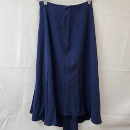White House Black Market Oscar Twill Soft Blue Midi Skirt Women's 0 alternative image