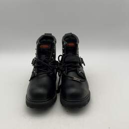 Harley Davidson Womens Faded Glory 81024 Black Leather Combat Boots Size 10