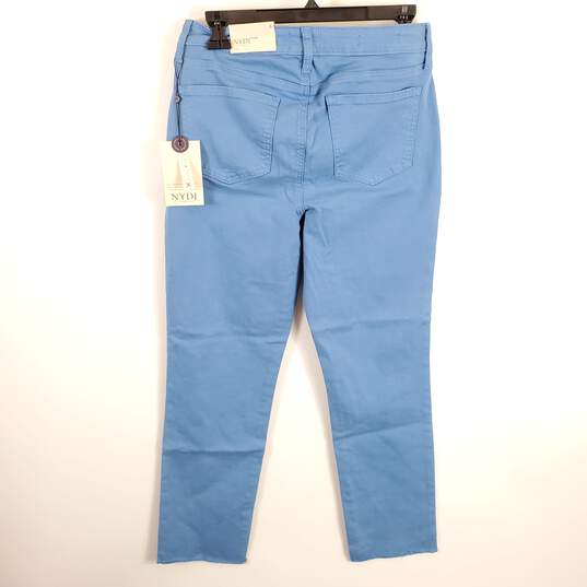 NYDJ Women Blue Slim Pants Sz 6 NWT image number 2