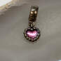 Designer Pandora Sterling Silver 925 ALE Pink Enamel Heart Charm image number 1