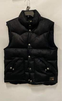 Denim & Supply Ralph Lauren Mens Black Button Front Puffer Vest Size Medium alternative image