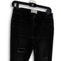 Womens Black Denim Dark Wash Pockets Distressed Skinny Leg Jeans Size 30 image number 3