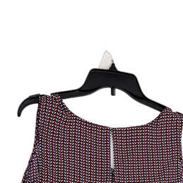Womens Multicolor Geometric V-Neck Back Key Hole Tunic Blouse Top Size M alternative image