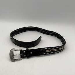 Mens Black N2475901 Genuine Leather Buckle Adjustable Western Belt Size 38