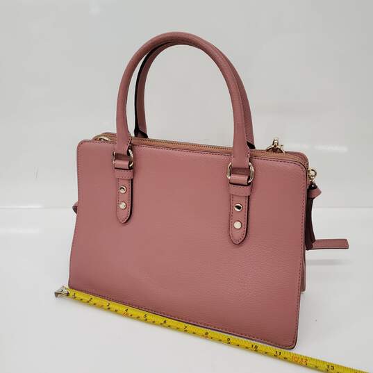 Kate Space New York Mulbery Street Lise Bag Mauve Leather Satchel/Crossbody image number 3