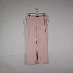 NWT Women Flat Front Slash Pockets Pull-On Ankle Pants Size Large