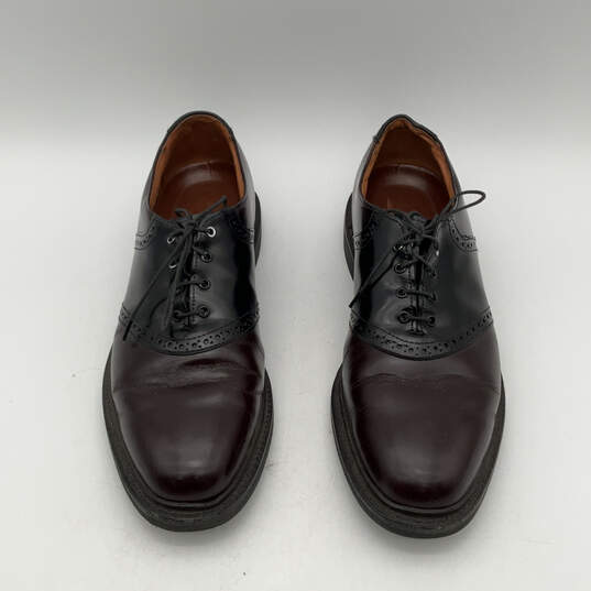 Mens Shelton 51360 Brown Almond Toe Lace-Up Derby Dress Shoes Size 9 image number 1