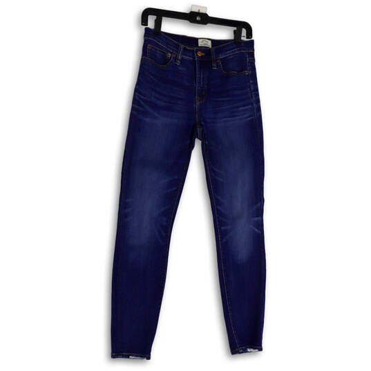 Womens Blue Denim Medium Wash Pockets Stretch Skinny Jeans Size 27 image number 1