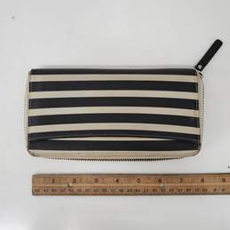 Kate Spade NY Brown & Beige Stripe Zip Around Full Size Wallet alternative image