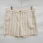 Pilcro The Letter Press WM's Slim Boyfriend Ivory & Blue Stripe denim Shorts Size 29 image number 1