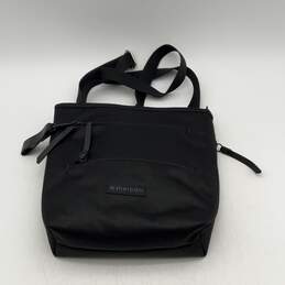Sherpani Womens Black Zipper Pocket Adjustable Strap Crossbody Bag Purse