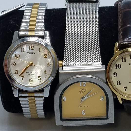 Vintage Unique Design Moon Phase Timex and Fashion Lady's Quartz Watch Bundle image number 2