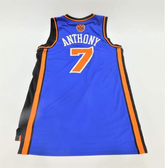 Blue Adidas New York Knicks Carmelo Anthony Jersey Men's S Small image number 2