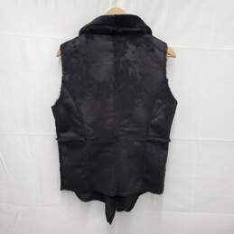 NWT Dolce Cabo WM's Black Faux Fur Open Vest Size M alternative image