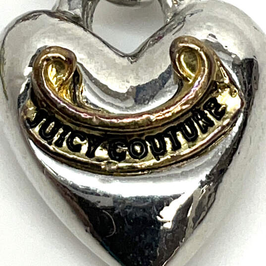 Designer Juicy Couture Silver-Tone Link Chain Multiple Charm Bracelet image number 4