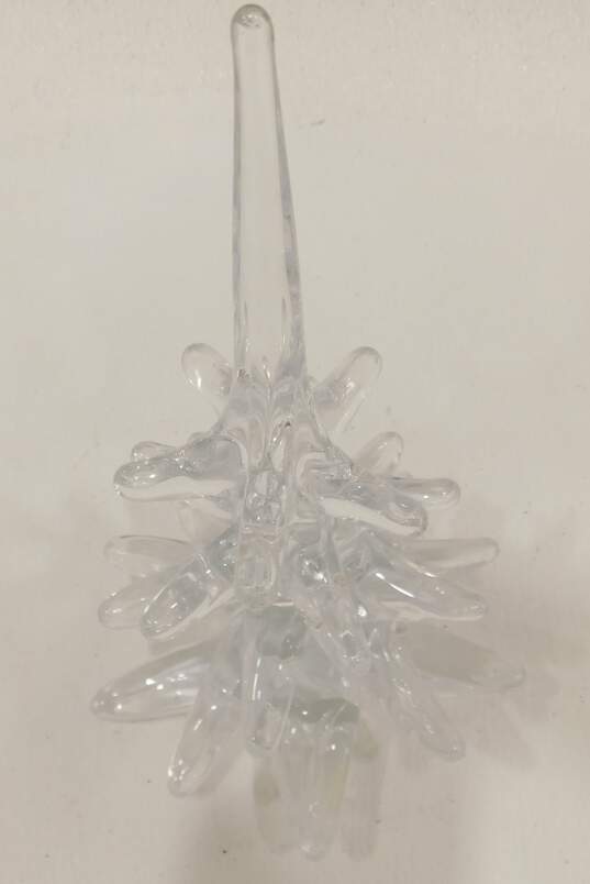 Vintage Marcolin Sweden Signed Clear Art Glass 10in. Christmas Tree Figurine image number 2