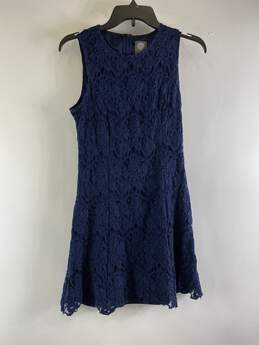 Vince Camuto Blue Lace Shift Dress 4