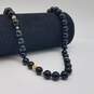 14k Gold Onyx Beaded Necklace 36.7g image number 3