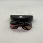 Mens A270 Black Orange UV Protection Full-Rim Sunglasses With Case image number 1