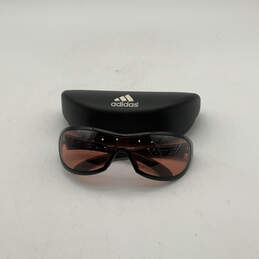 Mens A270 Black Orange UV Protection Full-Rim Sunglasses With Case