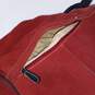 Vintage Norm Thompson Red/Maroon Suede Leather Backpack image number 5