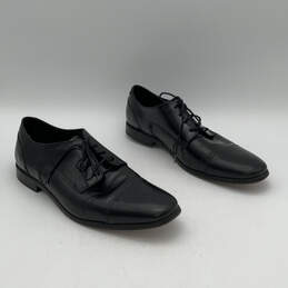 Mens Welles Black Leather Square Toe Lace-Up Oxford Dress Shoes Size 10.5 alternative image
