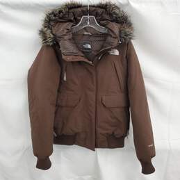 The North Face Brown Full Zip Hooded Goose Down Jacket Women's Size L