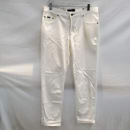 Brax Prestige Cooper Fancy White Cotton Blend Regular Fit Pants NWT Size 33/32