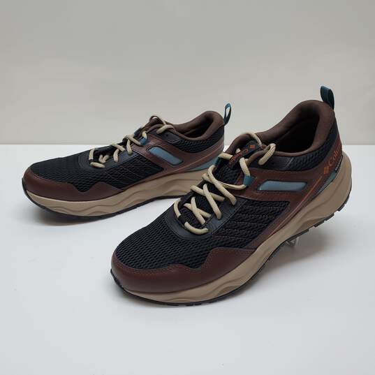 Columbia Mens Plateau Waterproof Hiking Shoes Size 10.5 Bison Brown Warm Copper image number 1