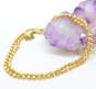 18K Yellow Gold Mirror Ball Bead Double Strand Bracelet 9.6g image number 2