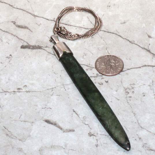 Sterling Silver Serpentine Pendant Necklace image number 4