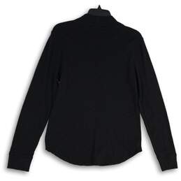 NWT Lilla P Womens Black Mock Neck Long Sleeve Pullover Sweatshirt Size L alternative image