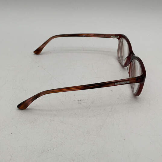 Womens MK281 Brown Clear Lens Full Rim Rectangular Eyeglasses With Case image number 4