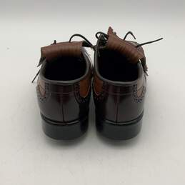 Mens Brown Two Tone Leather Lace-Up Low Top Spikes Athletic Golf Shoes Size 8D alternative image