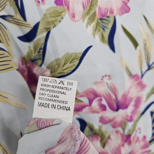 Multicolor Floral Print Button Up Dress Shirt image number 4