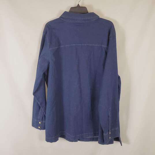 Levi's Men Blue Denim Long Sleeve Shirt 3X image number 2