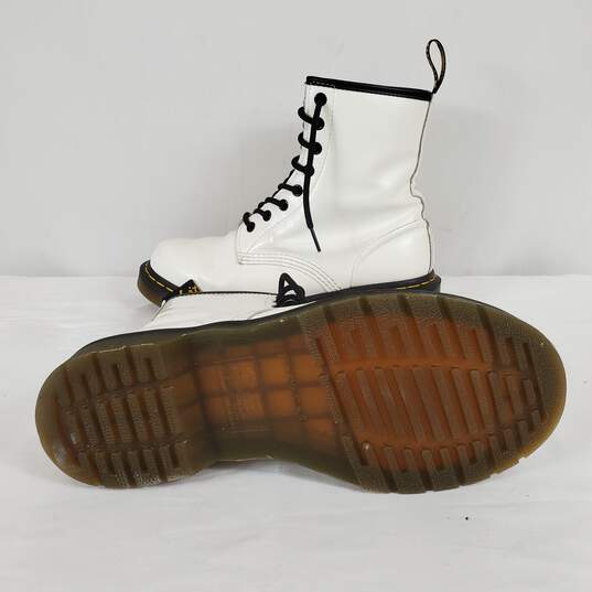 Dr Martens Leather High Boots White 8 image number 5