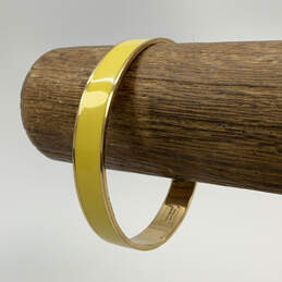 Designer Kate Spade Gold-Tone Yellow Round Bangle Bracelet With Dust Bag