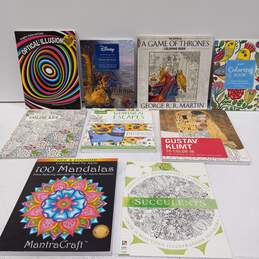 Lot of 9 Coloring Books