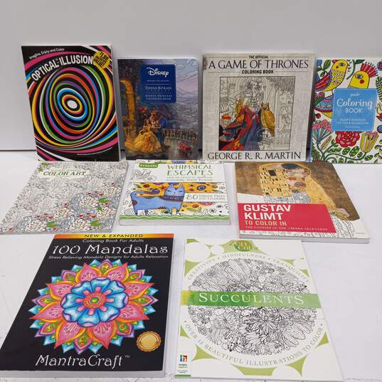 Lot of 9 Coloring Books image number 1