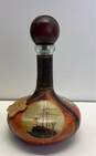 Vintage Decanter Italy Leather 11 inch Tall Noymez Beverage Barware image number 2