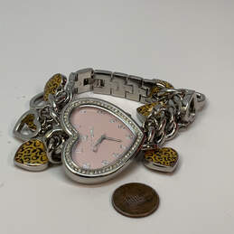 Designer Betsey Johnson Silver-Tone Heart Shape Analog Bracelet Wristwatch alternative image