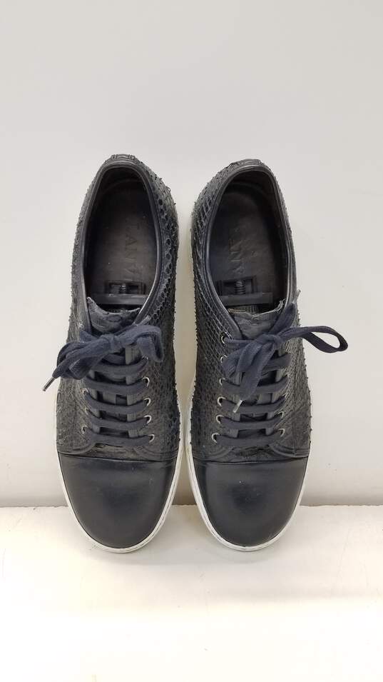 Men's Lanvin Navy Croc Embossed Sneakers Size 10 image number 6