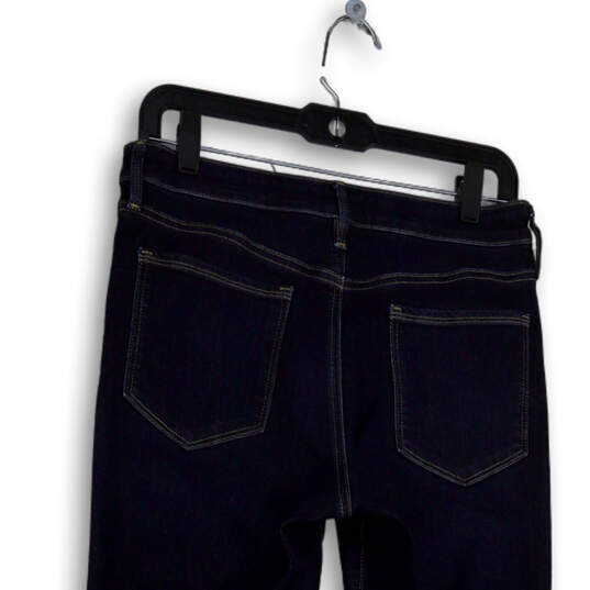 Womens Blue Denim Dark Wash Stretch Pockets Skinny Leg Jeans Size 8 image number 4